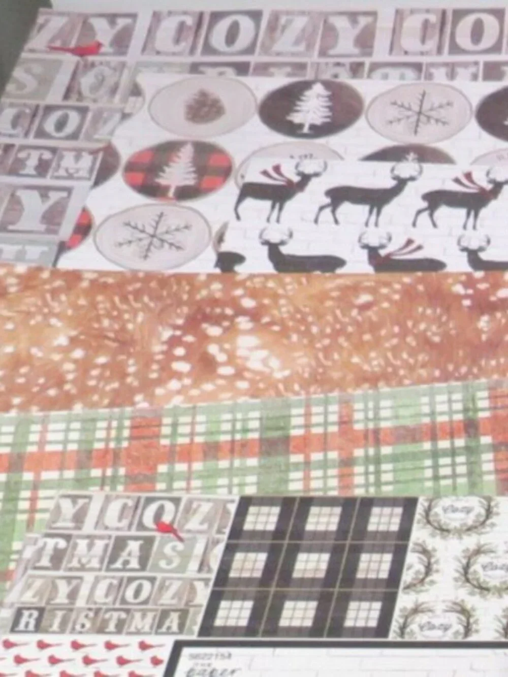 Scrapbook Paper Grab Bag Christmas 4lb Cozy Rustic Woodland Farmhouse Cardstock